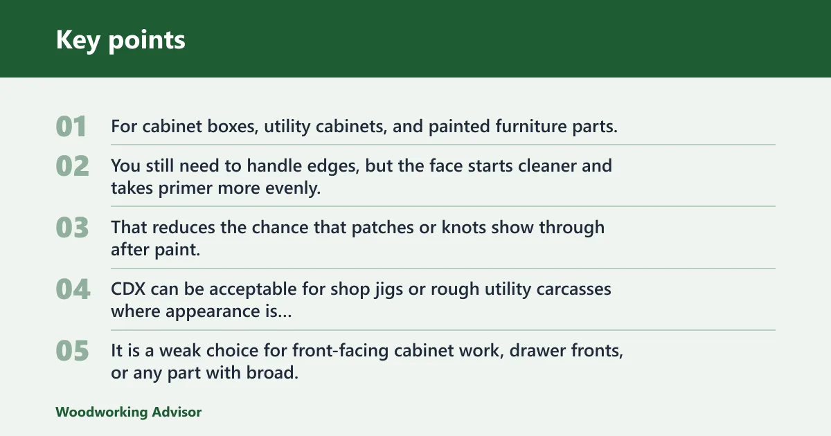 Key points: Which plywood is better for visible surfaces?