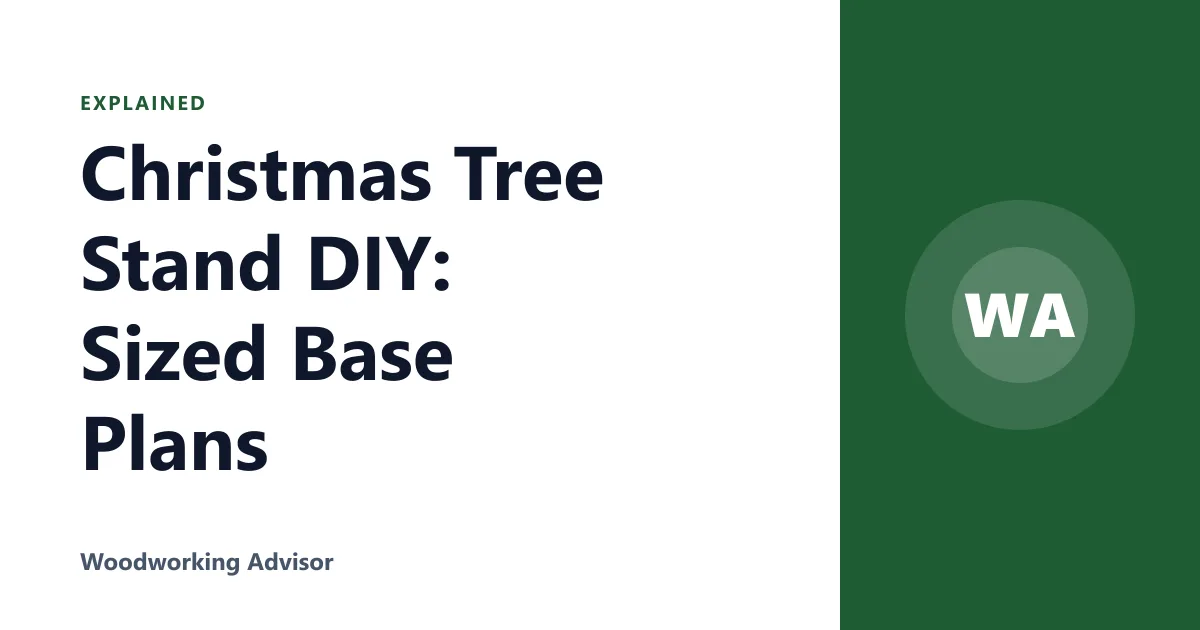 Christmas Tree Stand DIY: Sized Base Plans
