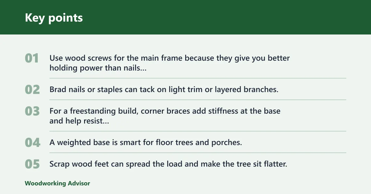 Key points: Assembly, base, and finish