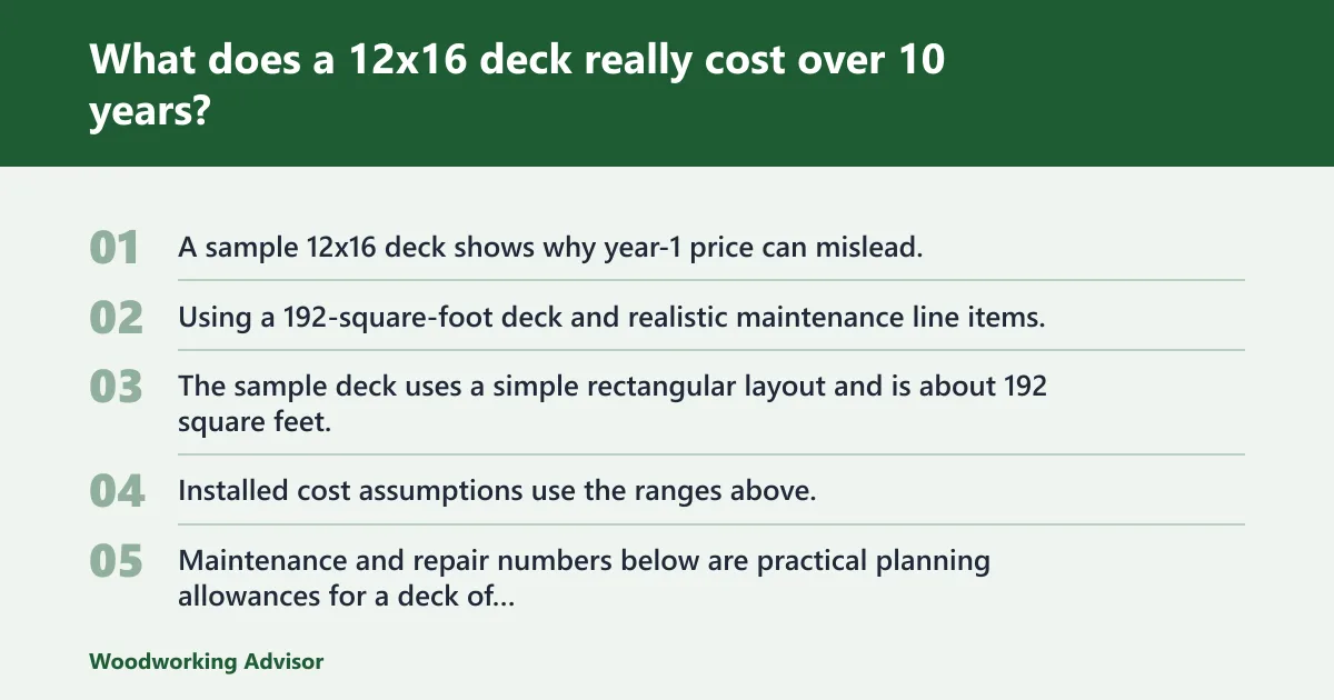 Steps: What does a 12x16 deck really cost over 10 years?