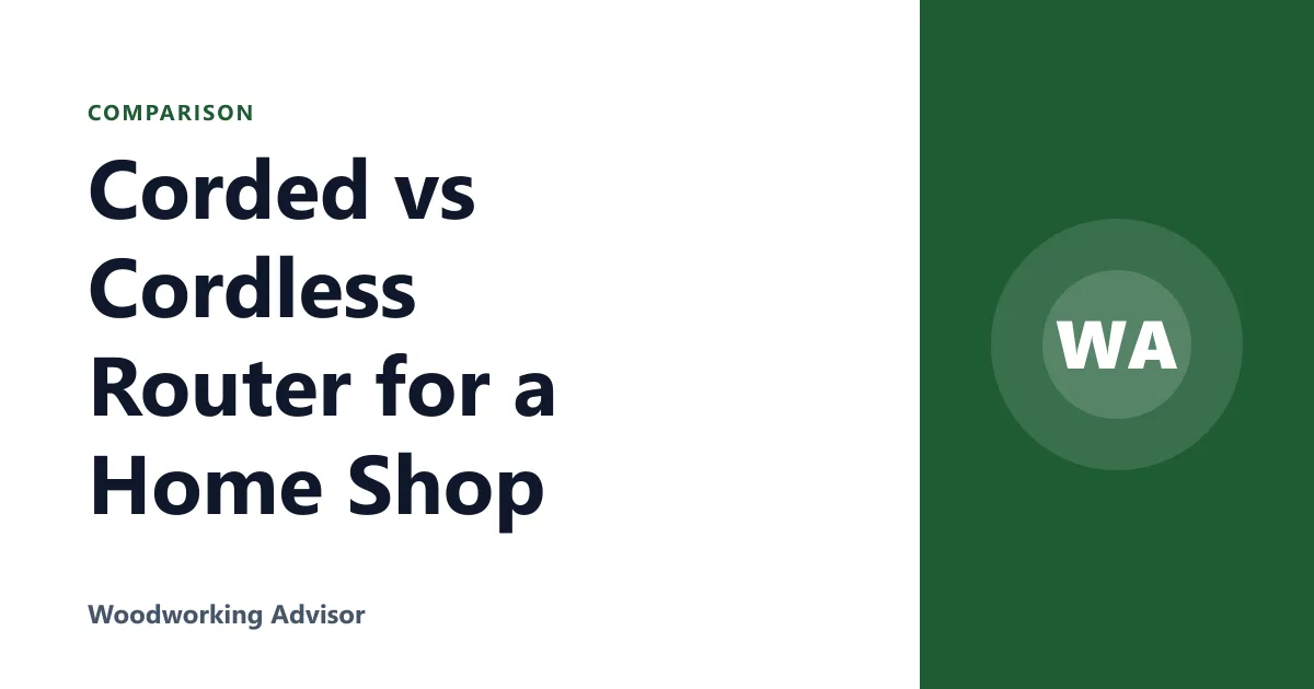 Corded vs Cordless Router for a Home Shop