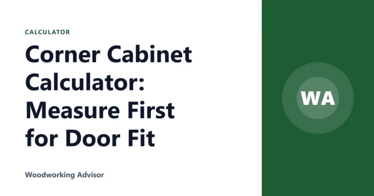 Corner Cabinet Calculator: Measure First for Door Fit
