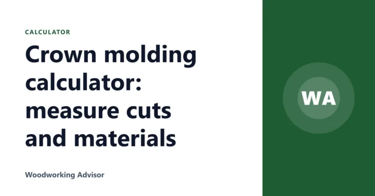Crown molding calculator: measure cuts and materials
