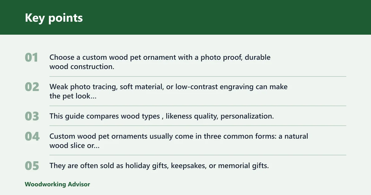 Key points: What are custom wood pet ornaments?
