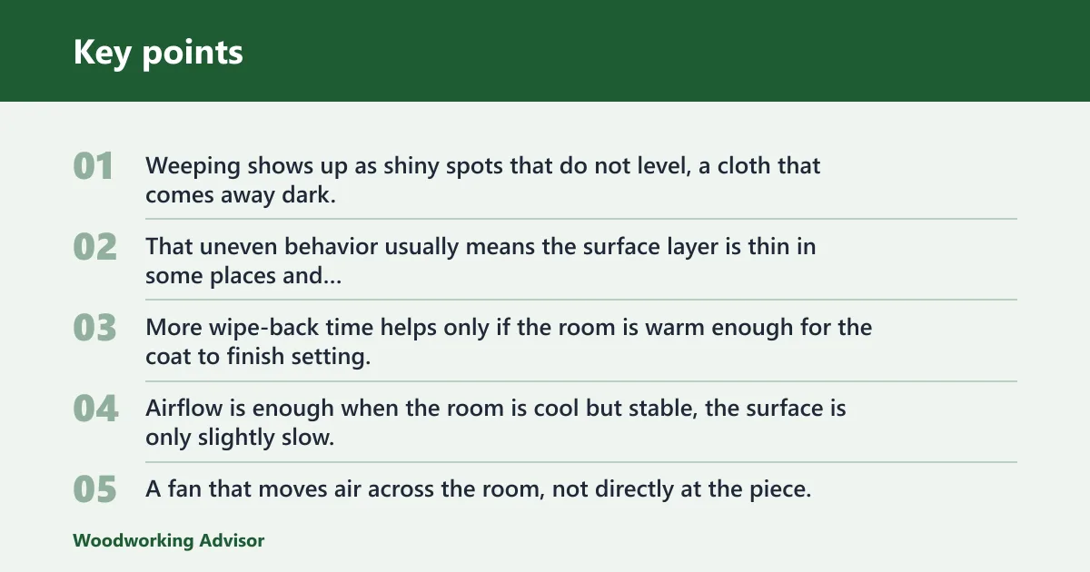 Key points: When should you warm the space or switch finishes?