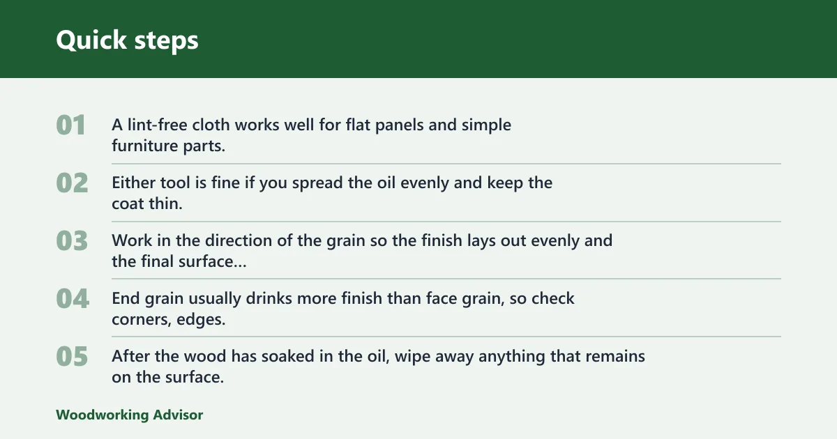 Quick steps: How to apply Danish oil