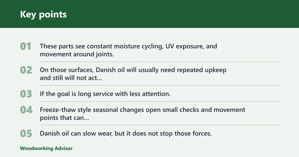 Key points: When to choose another finish