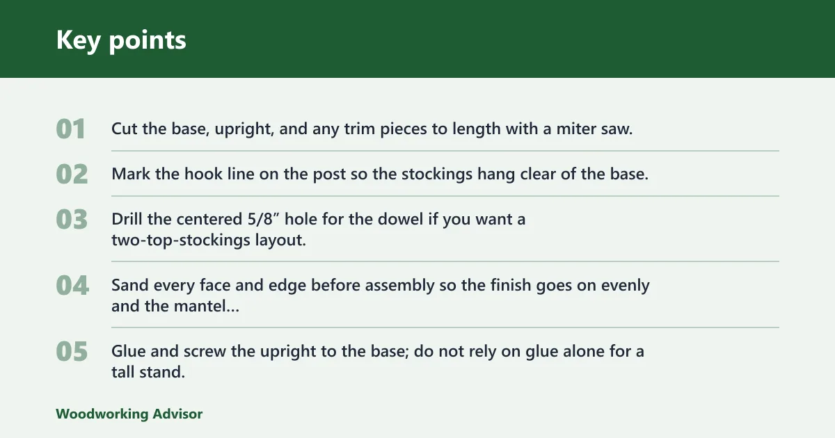 Key points: How do you build a wooden stocking holder stand?