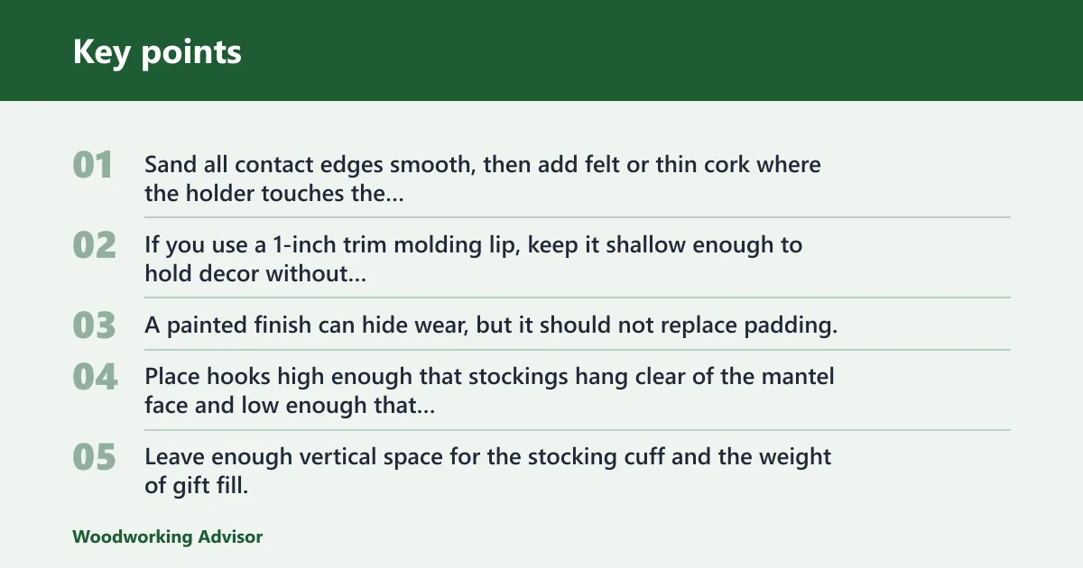 Key points: How do you make it for a mantel?