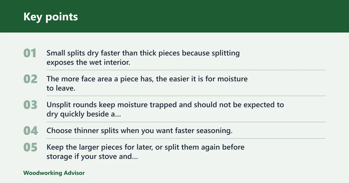 Key points: What changes drying speed?
