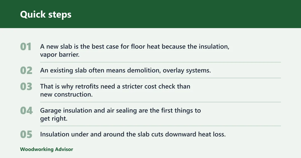 Quick steps: How slab and insulation change the answer