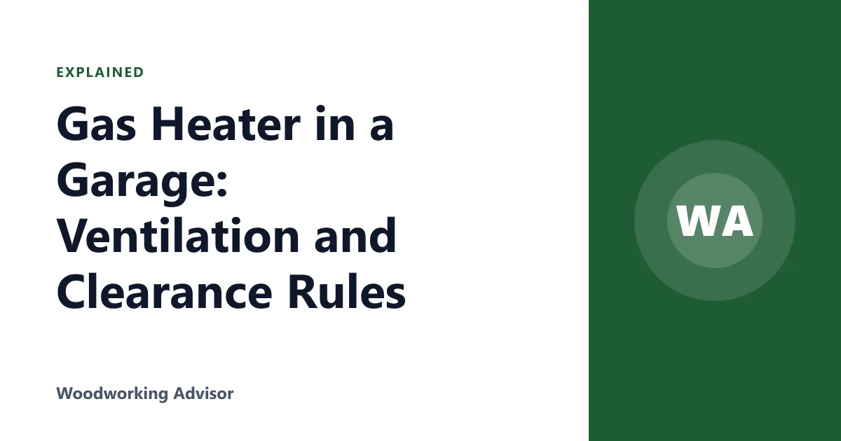 Gas Heater in a Garage: Ventilation and Clearance Rules