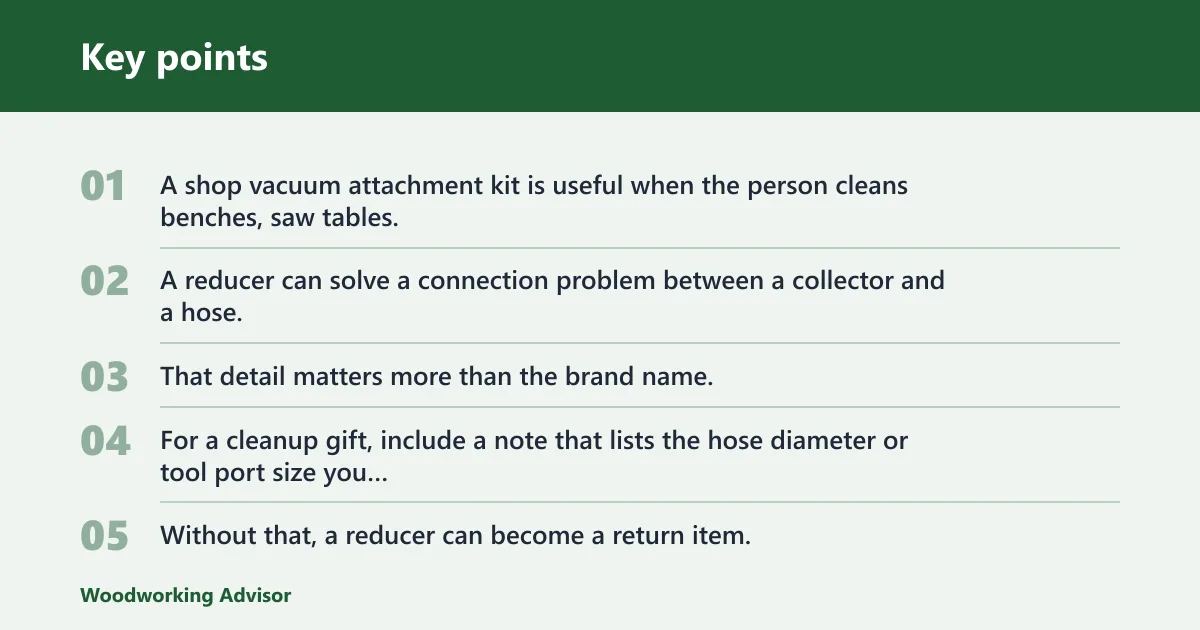 Key points: Gifts for shop cleanup and safety