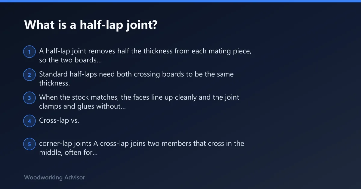 Steps: What is a half-lap joint?