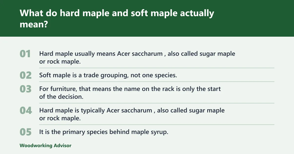 Steps: What do hard maple and soft maple actually mean?