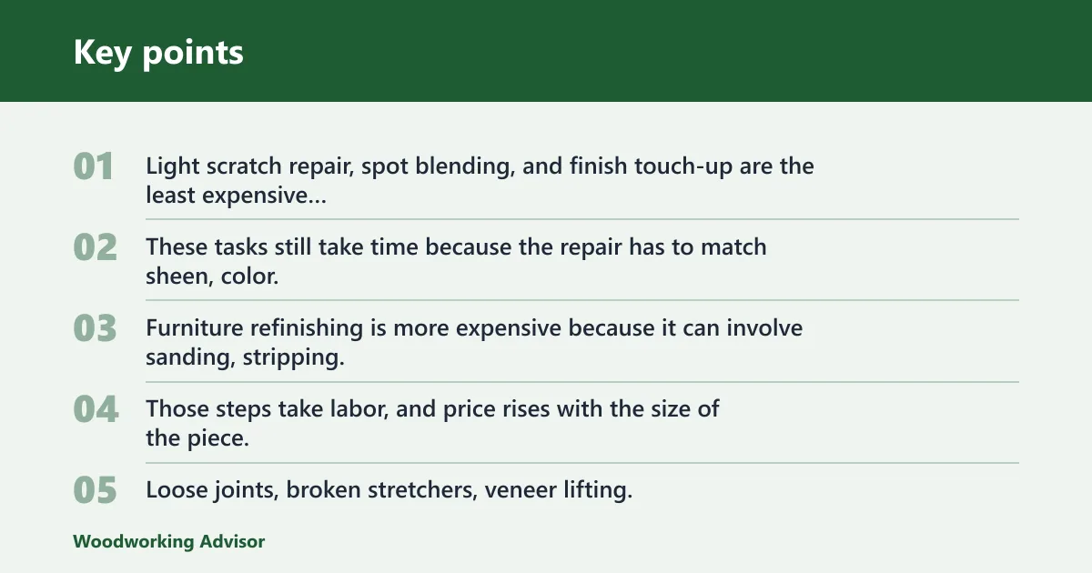 Key points: What professional restoration costs