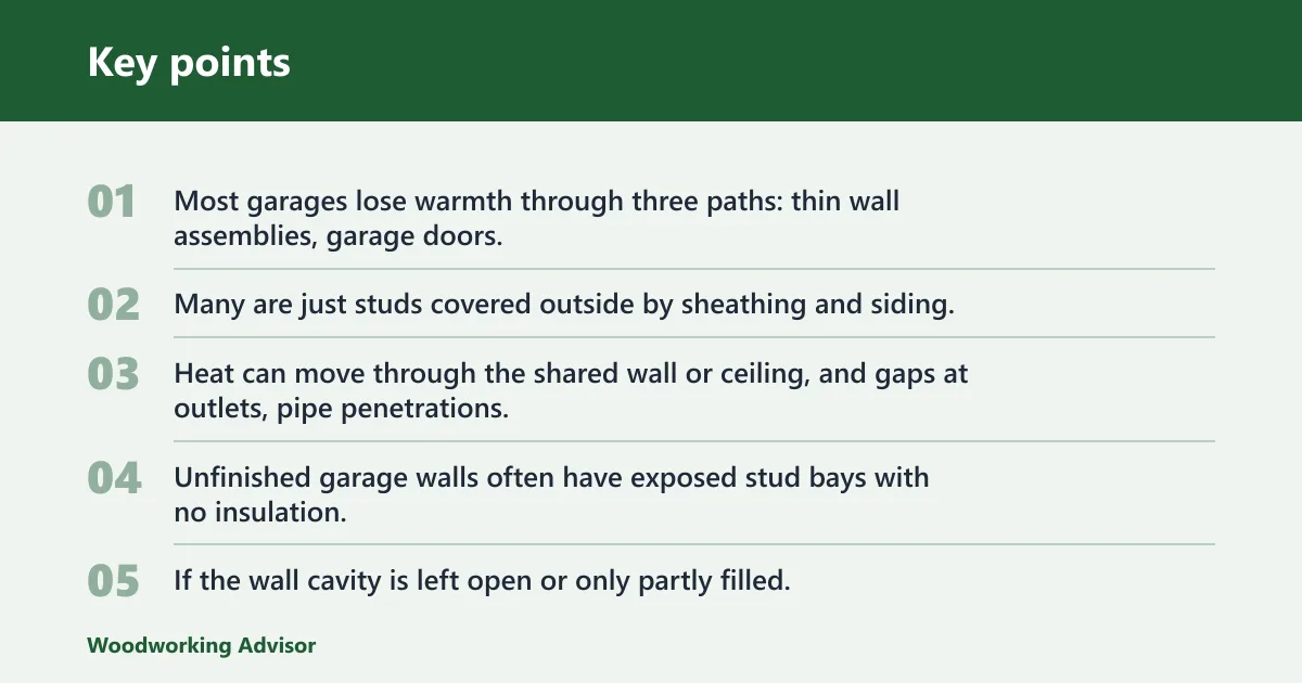Key points: Why garages lose heat fast