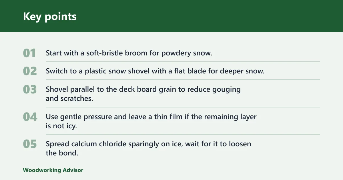Key points: How do you get snow off without damaging it?
