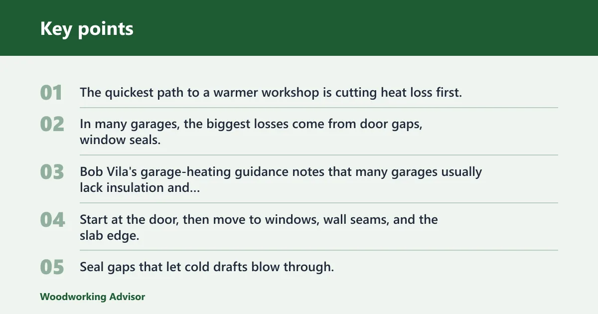Key points: Start with heat loss