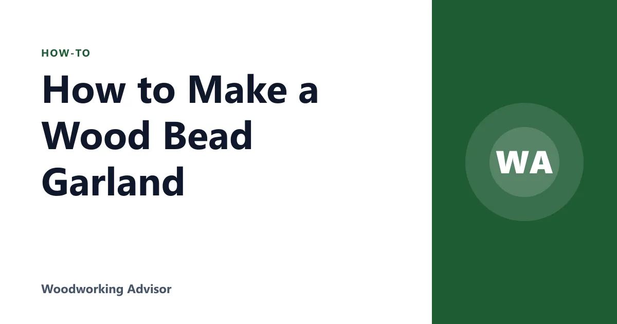 How to Make a Wood Bead Garland