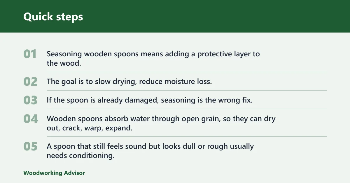 Quick steps: How to season wooden spoons