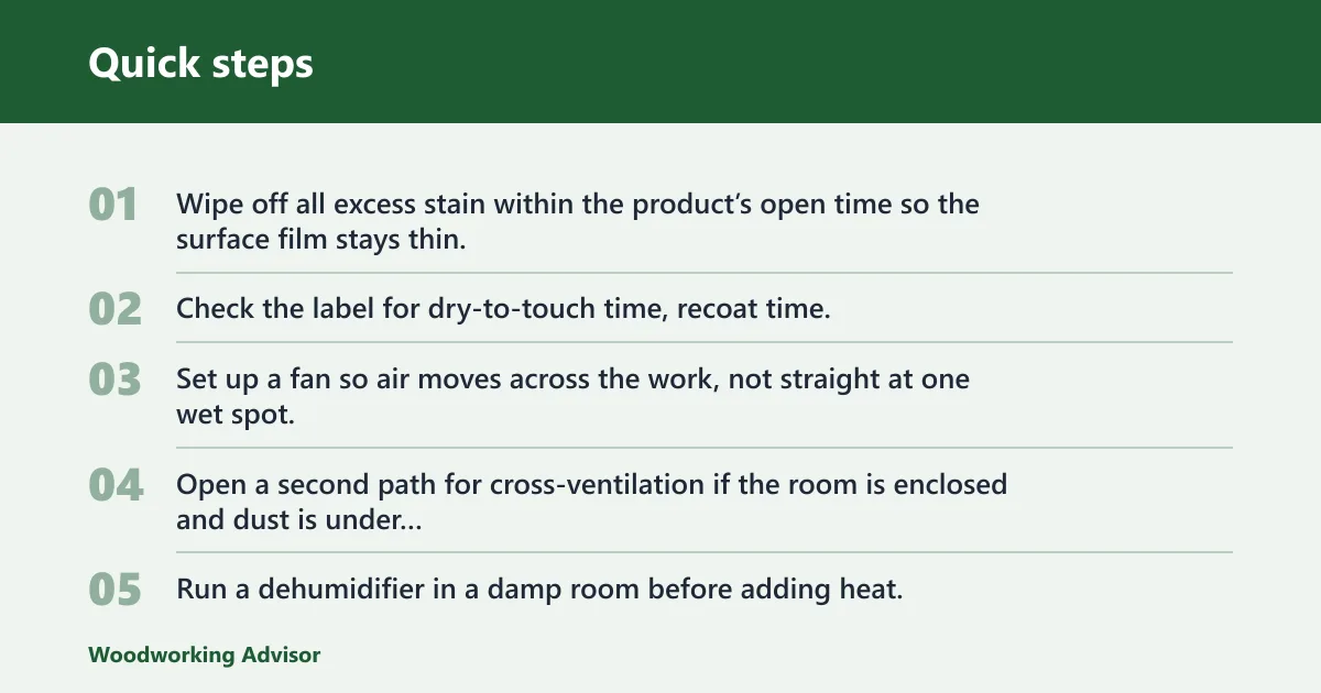 Quick steps: How to speed up stain drying time