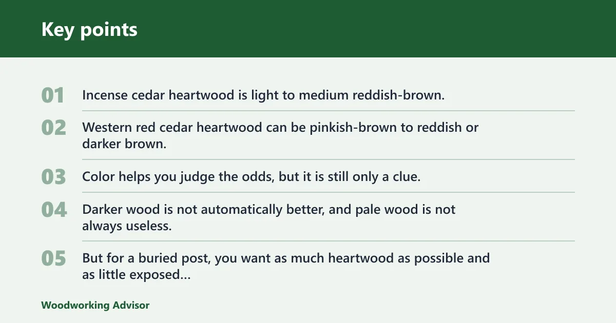 Key points: Why heartwood matters more than species