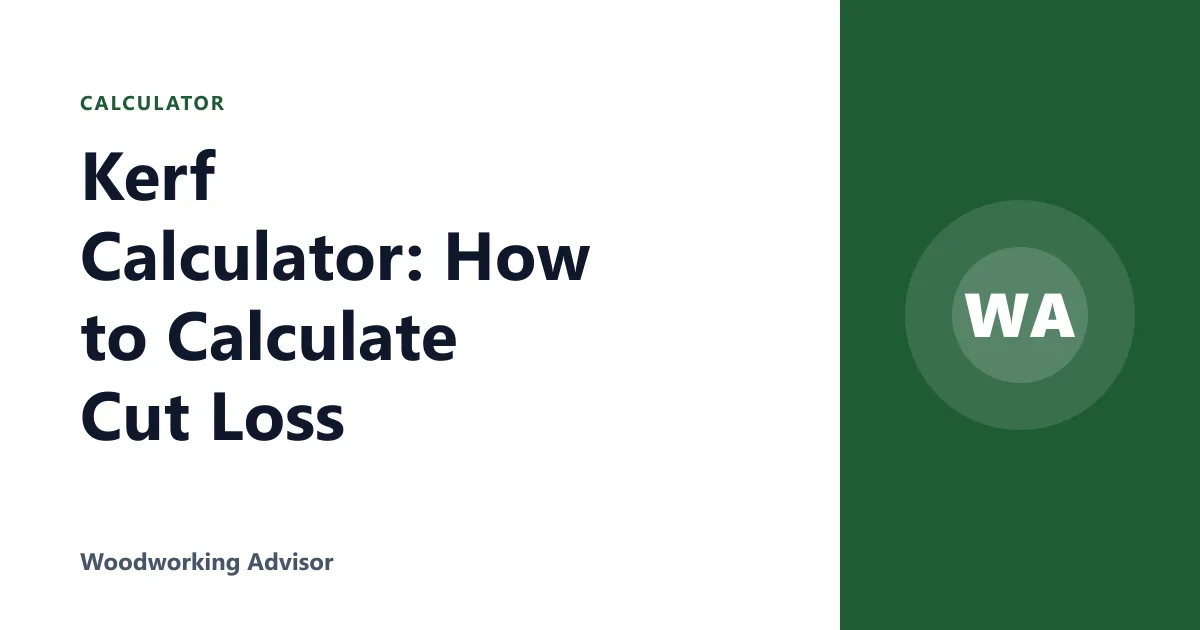 Kerf Calculator: How to Calculate Cut Loss