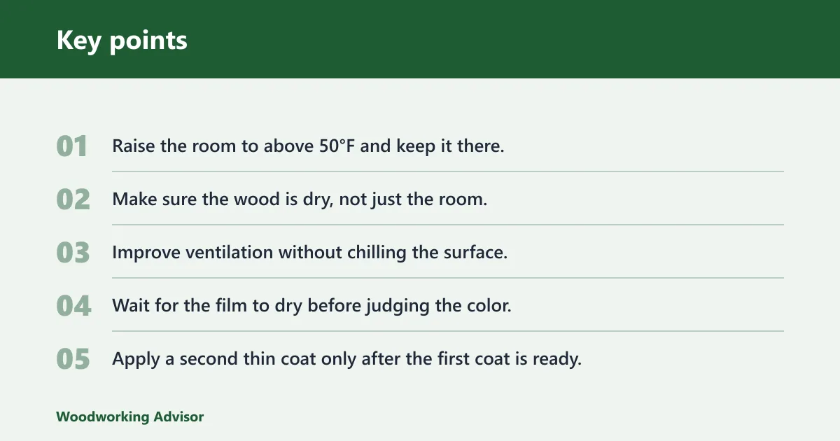 Key points: What if the finish turns milky?