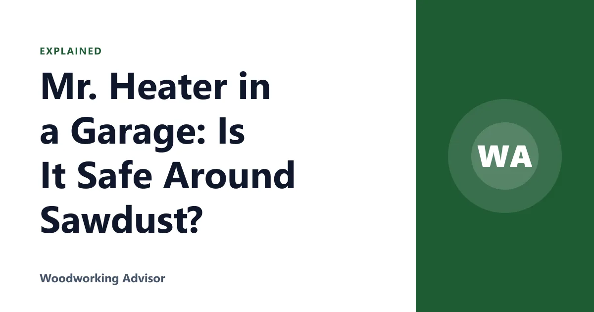 Mr. Heater in a Garage: Is It Safe Around Sawdust?
