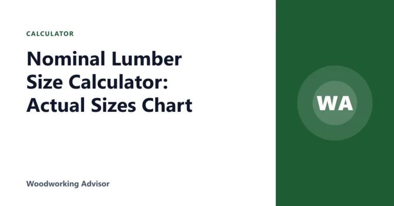 Nominal Lumber Size Calculator: Actual Sizes Chart