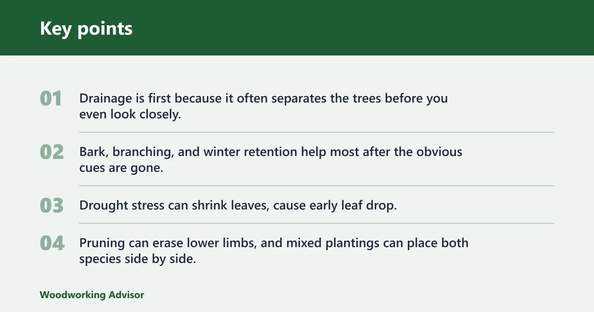Key points: Oak ID confidence matrix