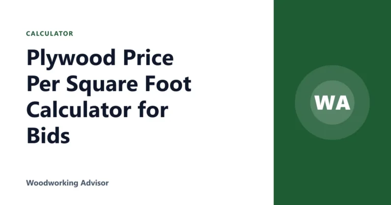 Plywood Price Per Square Foot Calculator for Bids