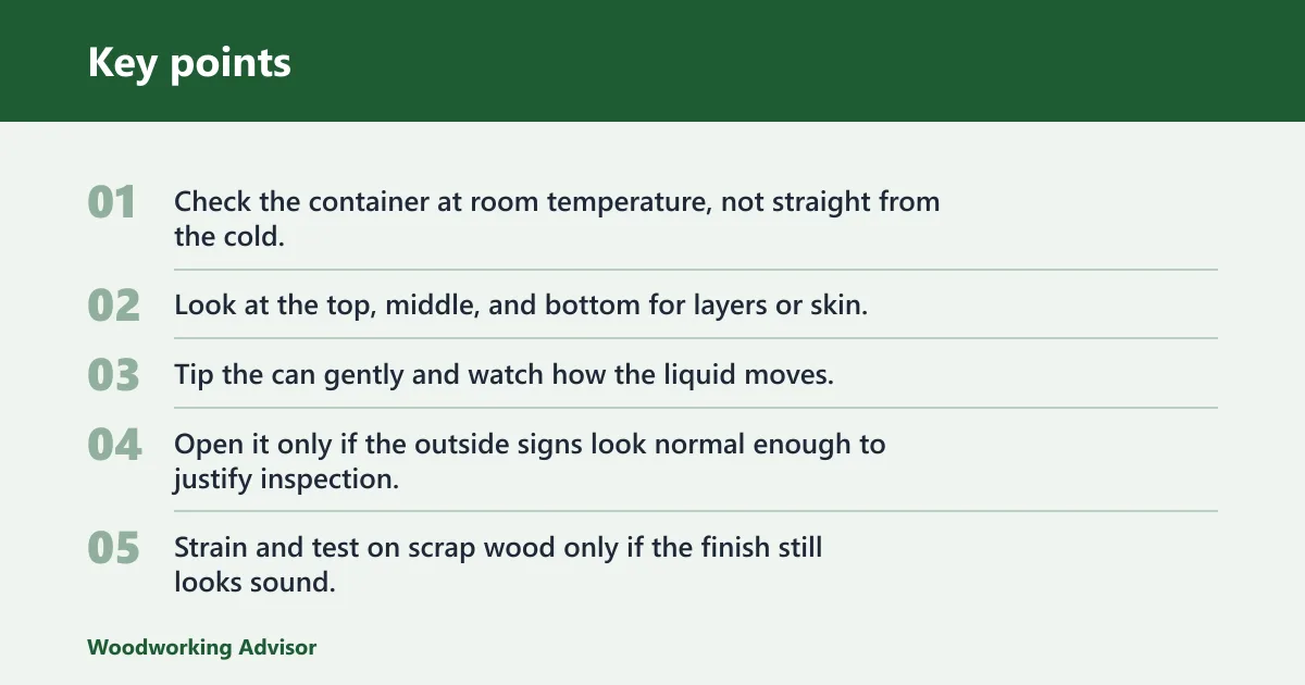 Key points: How do you tell if the can is still usable?