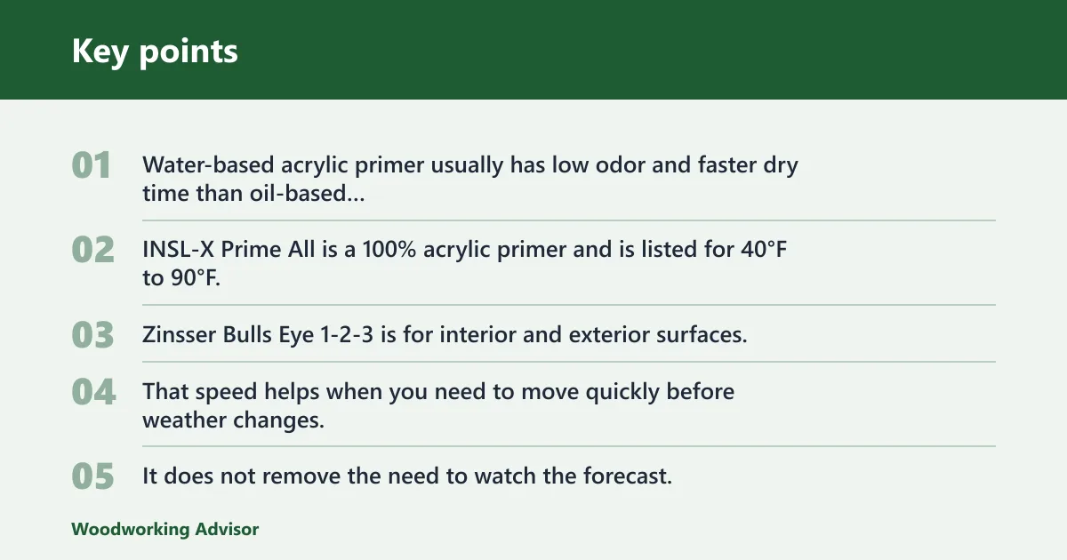 Key points: Which primer type should you use?