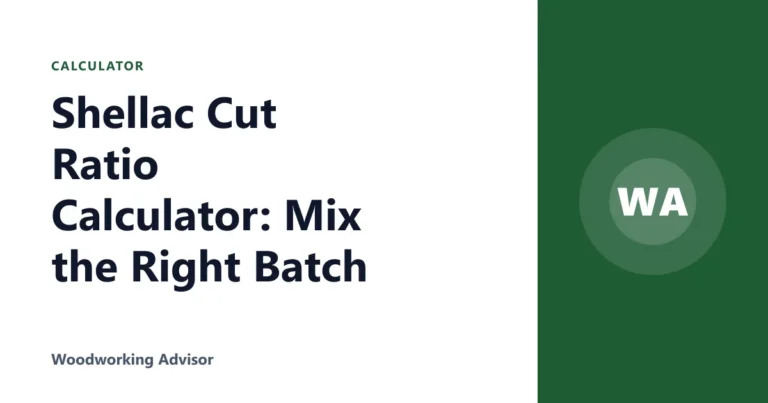 Shellac Cut Ratio Calculator: Mix the Right Batch