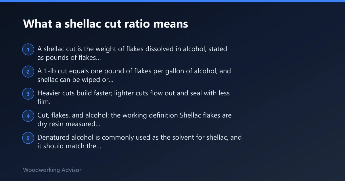 Steps: What a shellac cut ratio means
