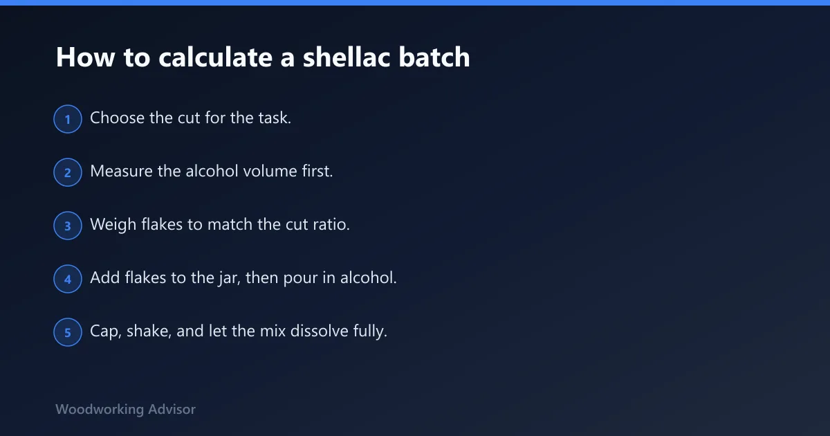 Steps: How to calculate a shellac batch