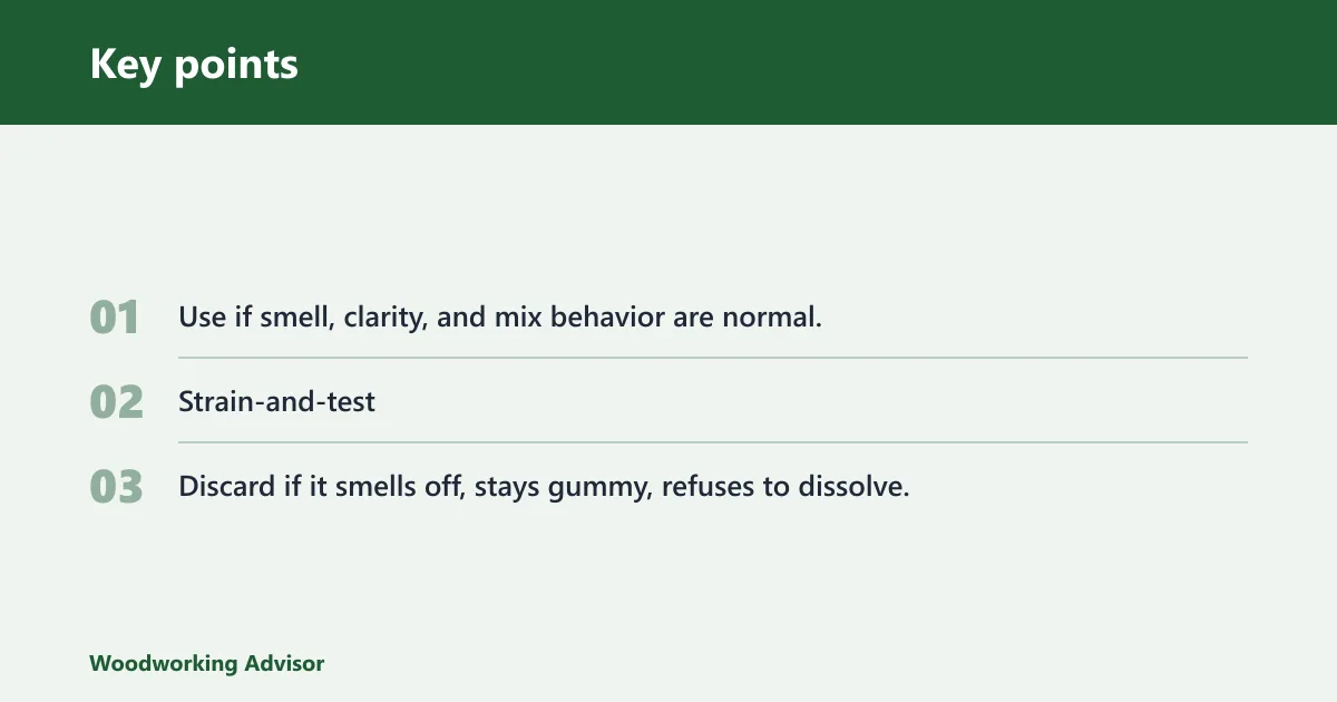 Key points: Shellac usability checklist