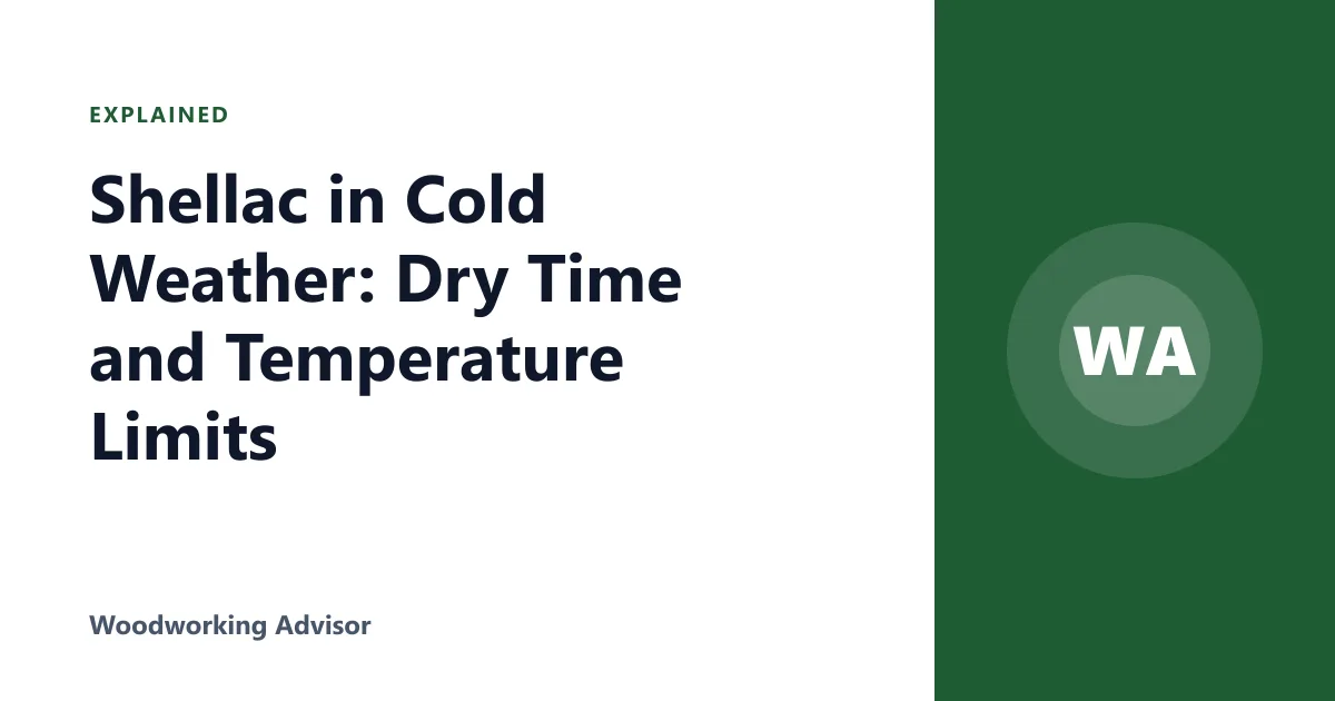 Shellac in Cold Weather: Dry Time and Temperature Limits