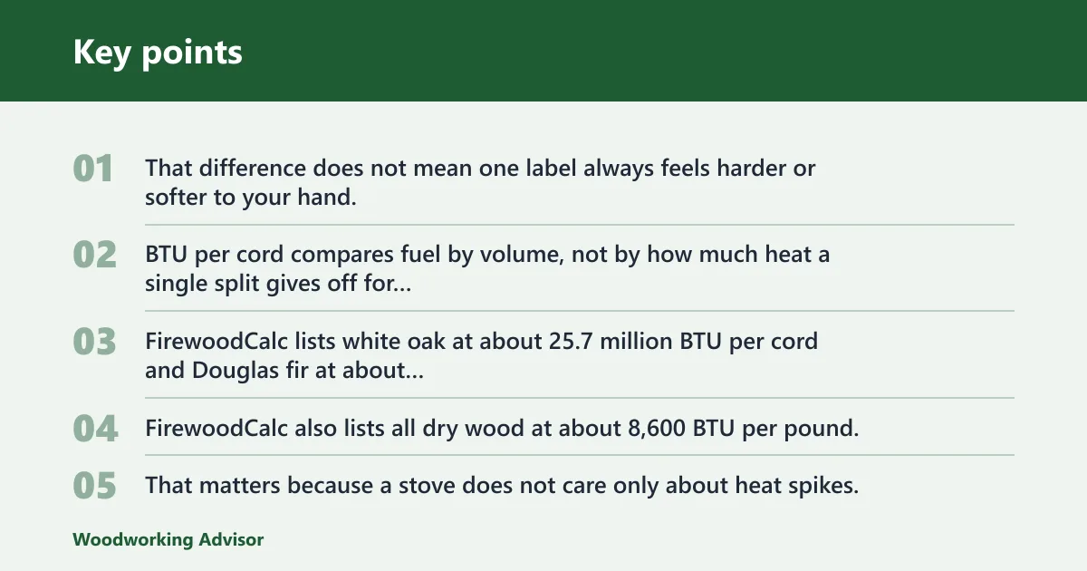 Key points: Softwood vs hardwood at a glance