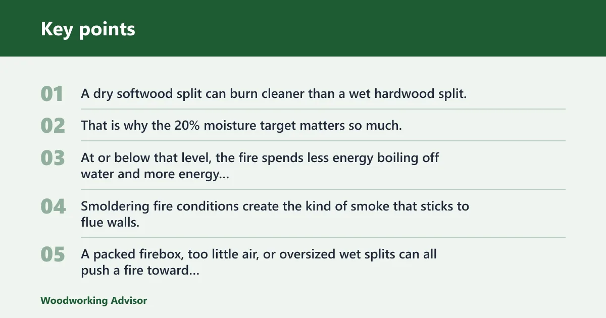 Key points: What causes smoke and creosote?