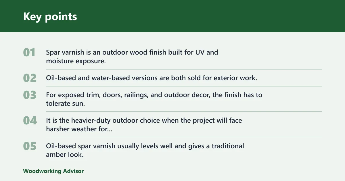 Key points: What spar varnish is