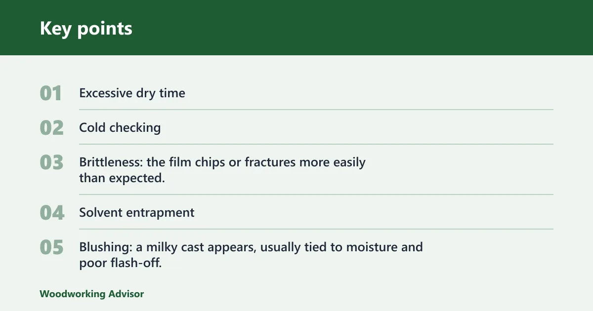 Key points: Lacquer decision table