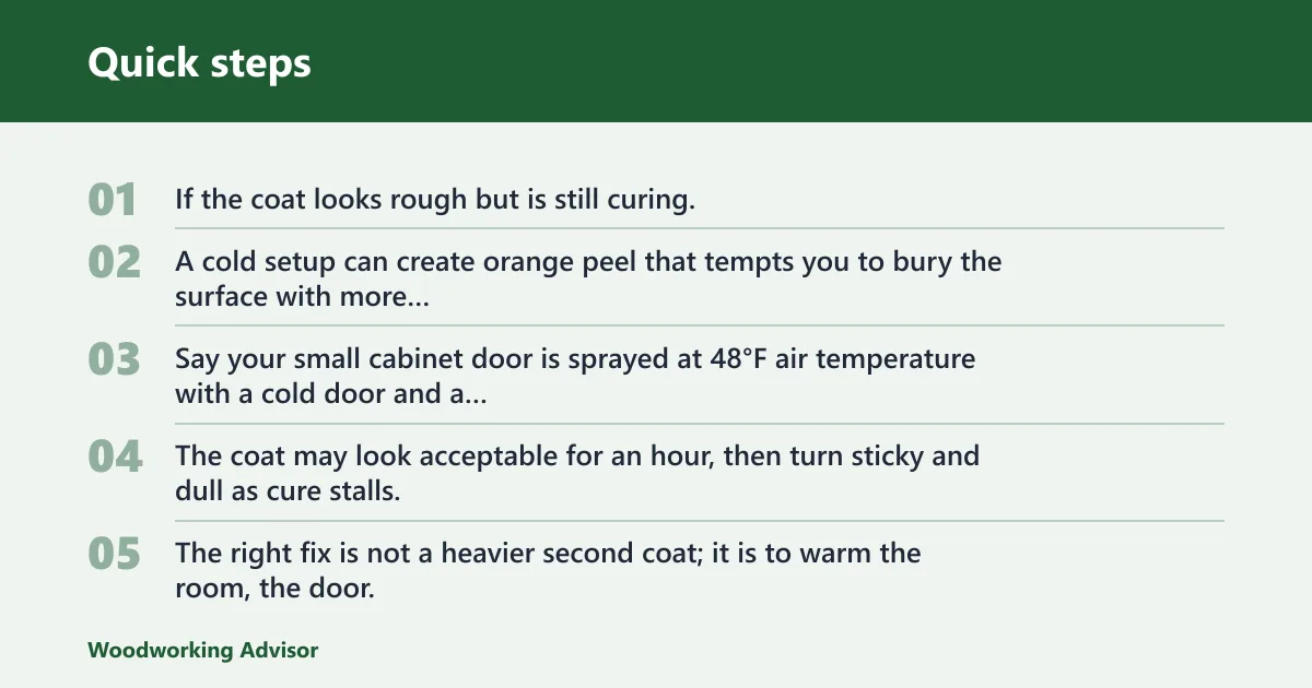 Quick steps: Cold-weather spray defects and fixes