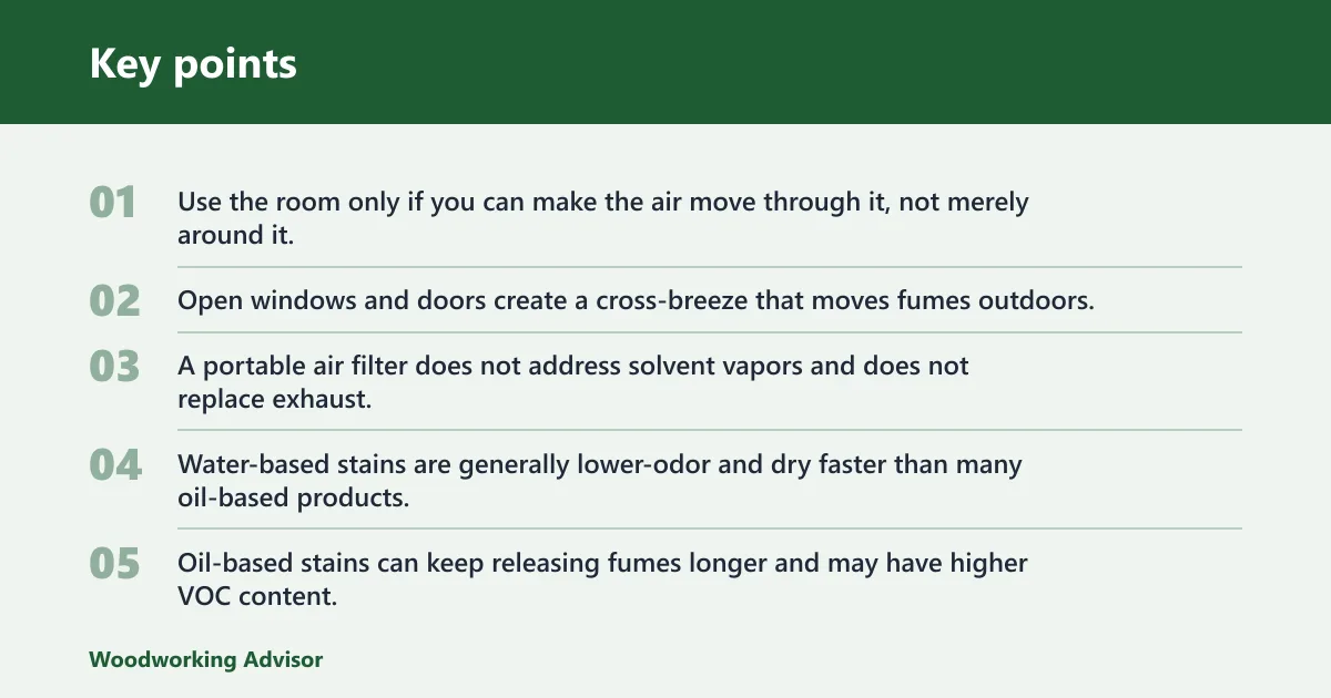 Key points: Winter stain safety checklist