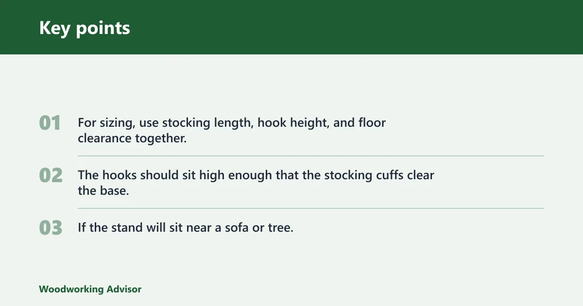 Key points: Why a freestanding stocking holder works