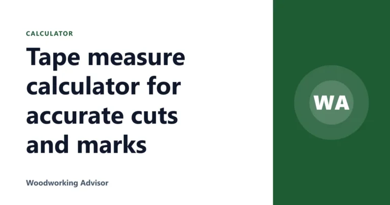 Tape measure calculator for accurate cuts and marks