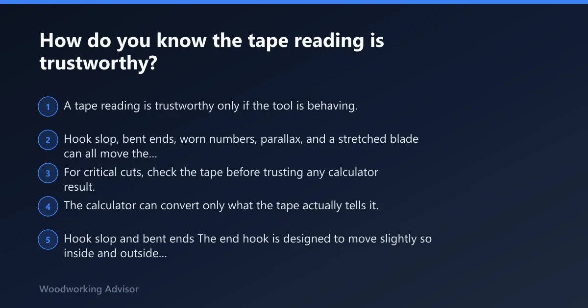 Steps: How do you know the tape reading is trustworthy?
