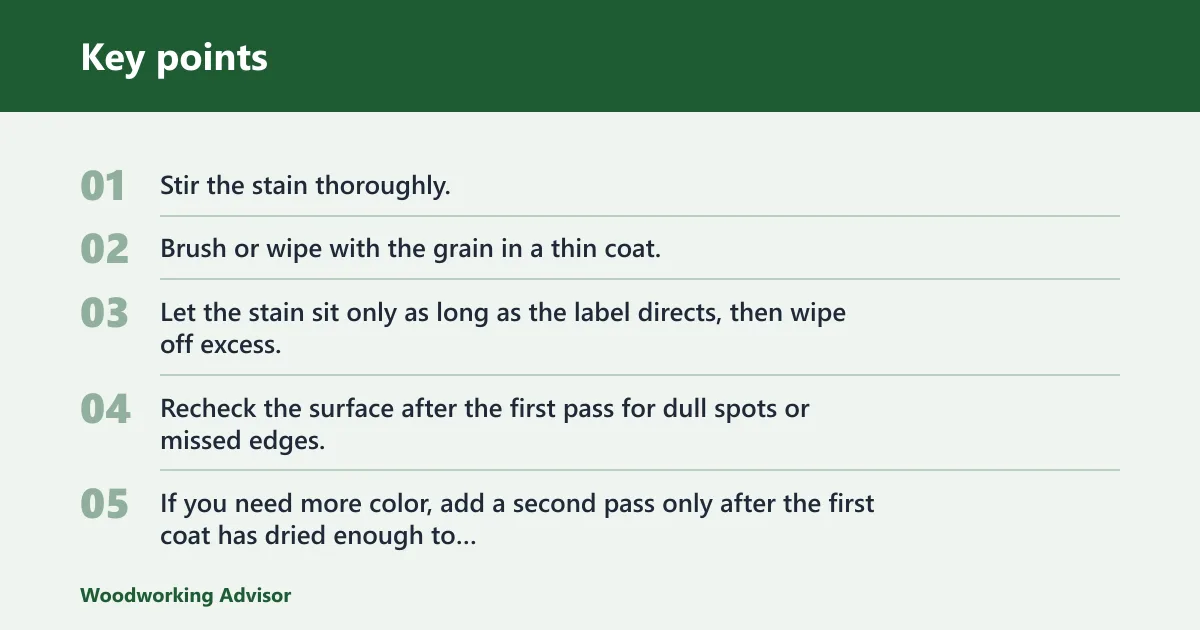 Key points: What is the best way to apply Minwax stain?